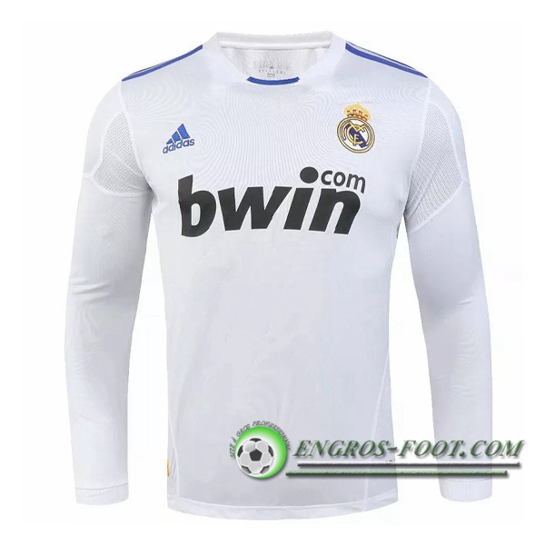 Engros-foot: Maillot de Foot Real Madrid Retro Domicile Manche Longue 2010/2011 Thailande