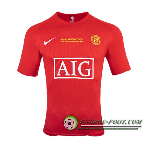 Engros-foot: Maillot de Foot Manchester United Retro Domicile 2007/2008 Thailande