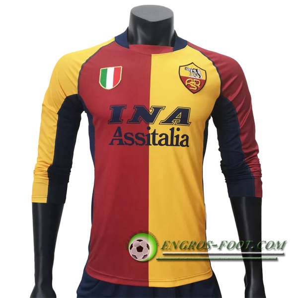 Engros-foot: Maillot de Foot AS Roma Retro Domicile 2001/2002 Thailande