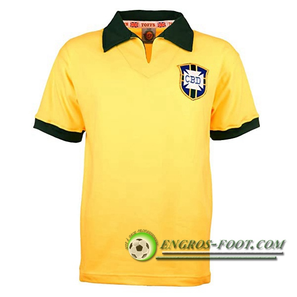 Engros-foot: Maillot de Foot Bresil Retro Coupe du monde Domicile 1958 Thailande