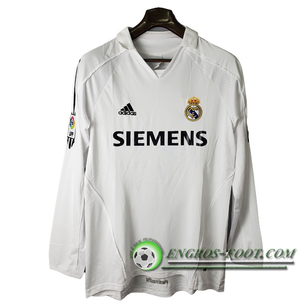 Engros-foot: Maillot de Foot Real Madrid Retro Domicile Manche Longue 2005/2006 Thailande