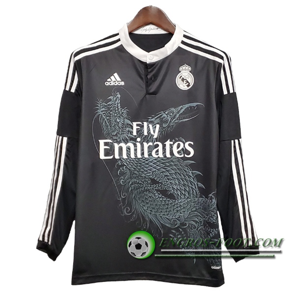 Engros-foot: Maillot de Foot Real Madrid Retro Third Manche Longue 2014/2015 Thailande