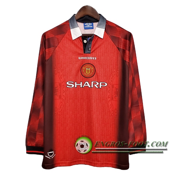 Engros-foot: Maillot de Foot Manchester United Retro Domicile Manche Longue 1996 Thailande