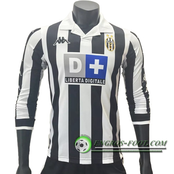 Engros-foot: Maillot de Foot Juventus Retro Domicile Manche Longue 1999/2000 Thailande