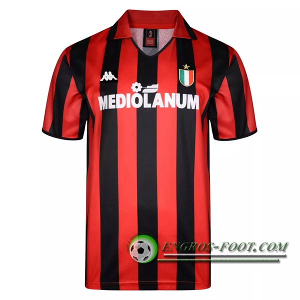 Engros-foot: Maillot de Foot Milan AC Retro Domicile 1988/1989 Thailande