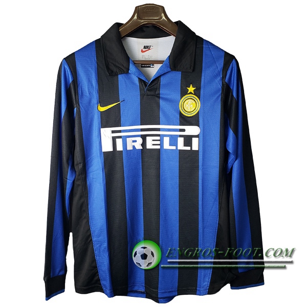 Engros-foot: Maillot de Foot Inter Milan Retro Domicile Manche Longue 1997/1998 Thailande