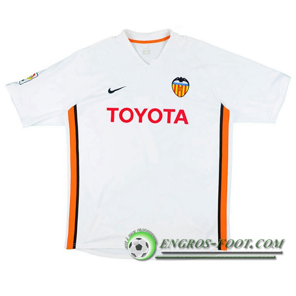 Engros-foot: Maillot de Foot Valencia Retro Domicile 2006/2007 Thailande