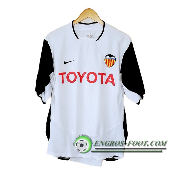 Engros-foot: Maillot de Foot Valencia Retro Domicile 2003/2004 Thailande