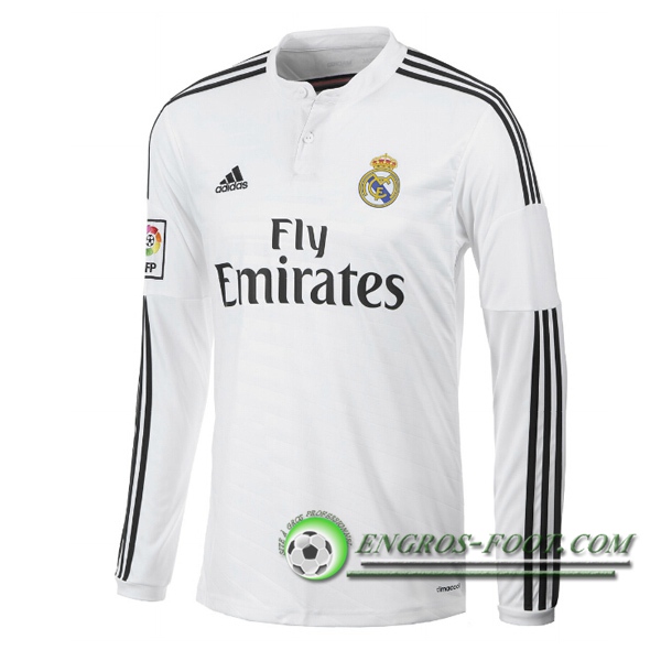 Engros-foot: Maillot de Foot Real Madrid Retro Domicile Manche Longue 2014/2015 Thailande