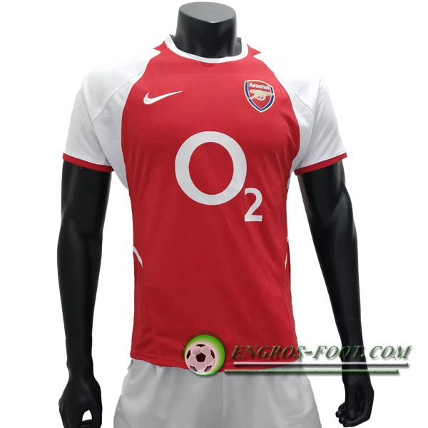 Engros-foot: Maillot de Foot Arsenal Retro Domicile 2002/2004 Thailande