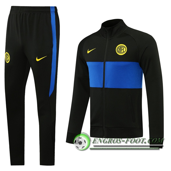 Ensemble Survetement de Foot - Veste Inter Milan Noir 2020/2021