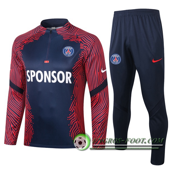 Ensemble Survetement de Foot Pairis PSG Bleu Royal 2020/2021