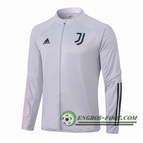 Nouveaux Veste Foot Juventus Gris Clair 2020/2021