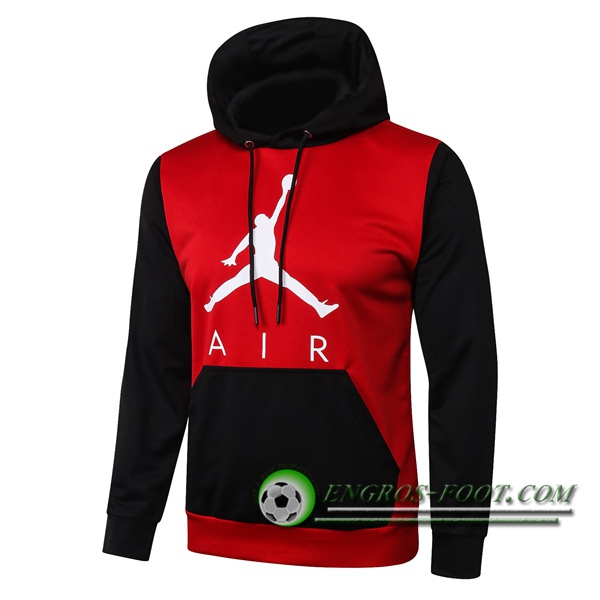 Veste A Capuche Pairis PSG Jordan Rouge Noir 2020/2021