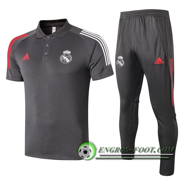 Ensemble Polo Real Madrid + Pantalon Gris 2020/2021