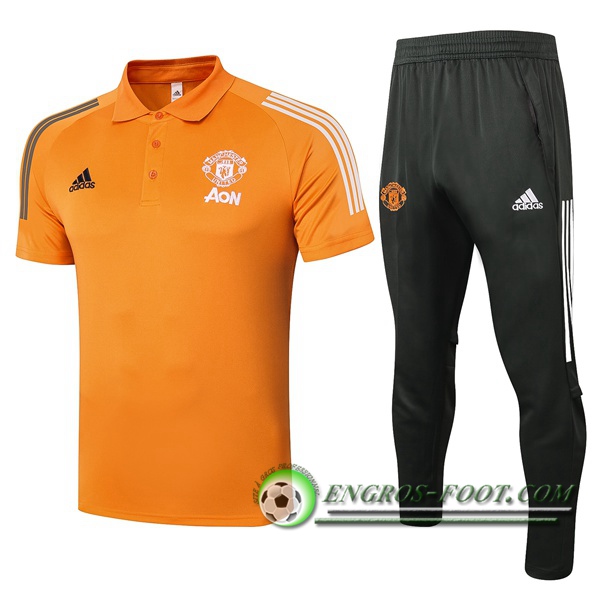 Ensemble Polo Manchester United + Pantalon Orange 2020/2021