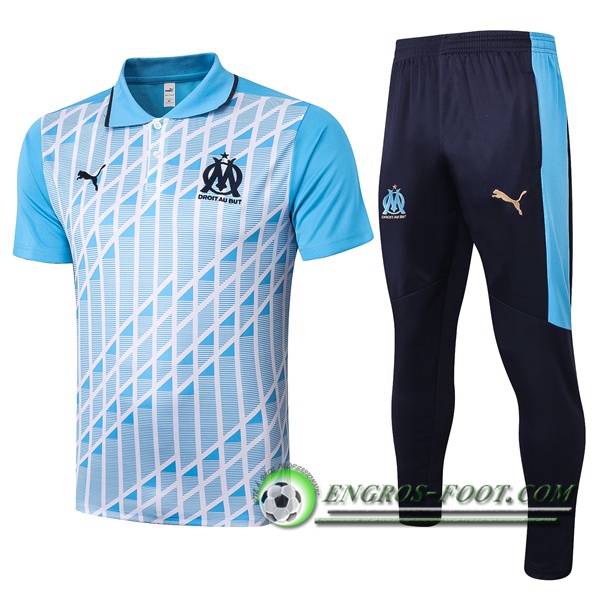 Ensemble Polo Marseille OM + Pantalon Bleu 2020/2021