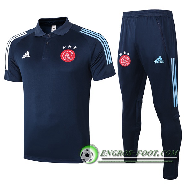 Ensemble Polo AFC Ajax + Pantalon Bleu Royal 2020/2021