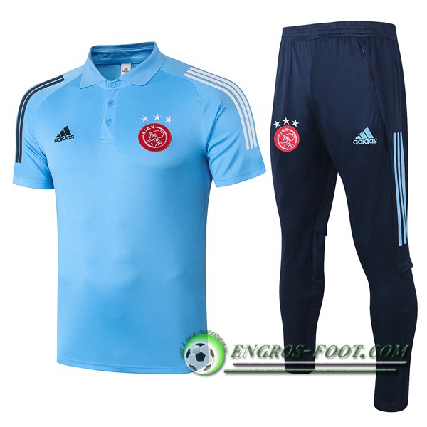 Ensemble Polo AFC Ajax + Pantalon Bleu 2020/2021