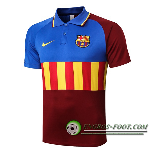 Polo Foot FC Barcelone Bleu Rouge 2020/2021