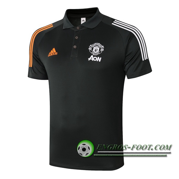 Polo Foot Manchester United Noir 2020/2021