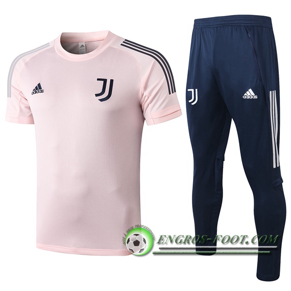 Ensemble Training T-Shirts Juventus + Pantalon Rose 2020/2021