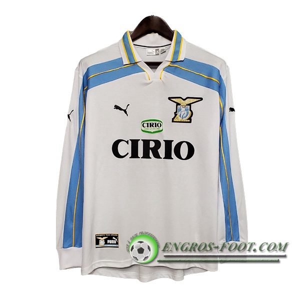 Engros-foot: Maillot de Foot SS Lazio Retro Manche Longue Domicile 2000/2001 Thailande