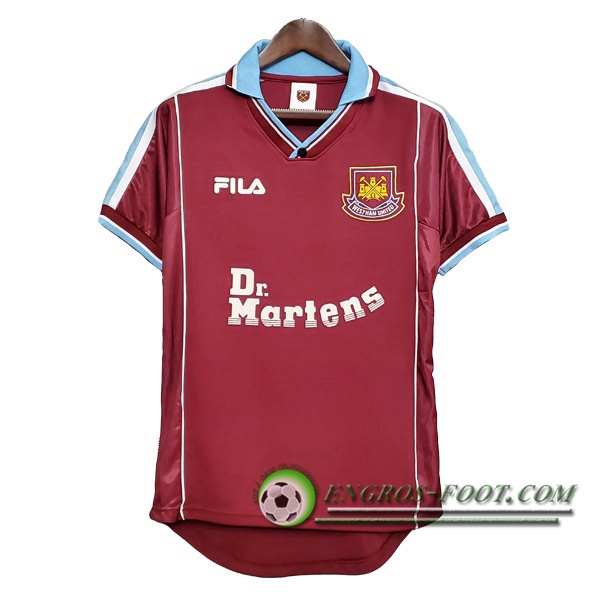 Engros-foot: Maillot de Foot West Ham Retro Domicile 1999/2001 Thailande