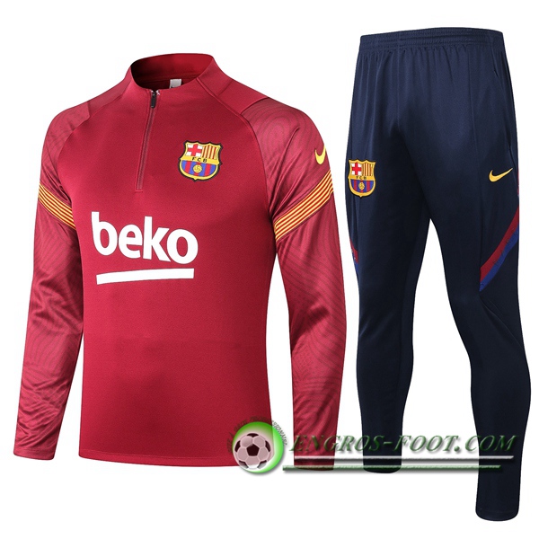 Ensemble Survetement de Foot FC Barcelone Rouge 2020/2021