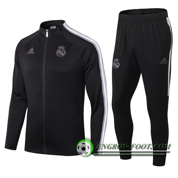 Ensemble Survetement de Foot - Veste Real Madrid Noir 2020/2021