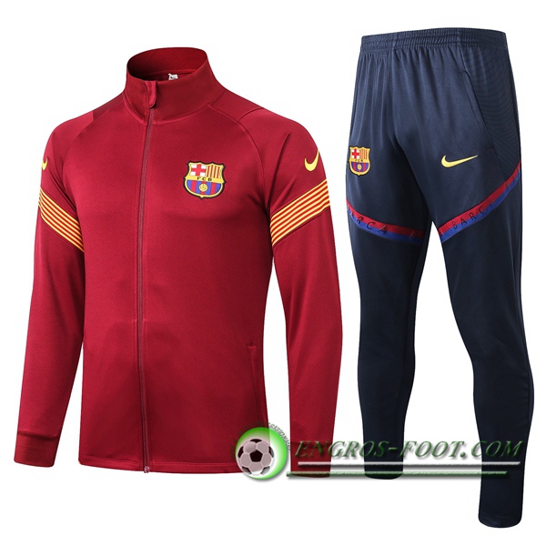 Ensemble Survetement de Foot - Veste FC Barcelone Rouge 2020/2021