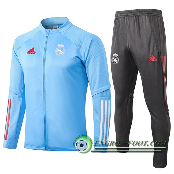 Ensemble Survetement de Foot - Veste Real Madrid Bleu 2020/2021