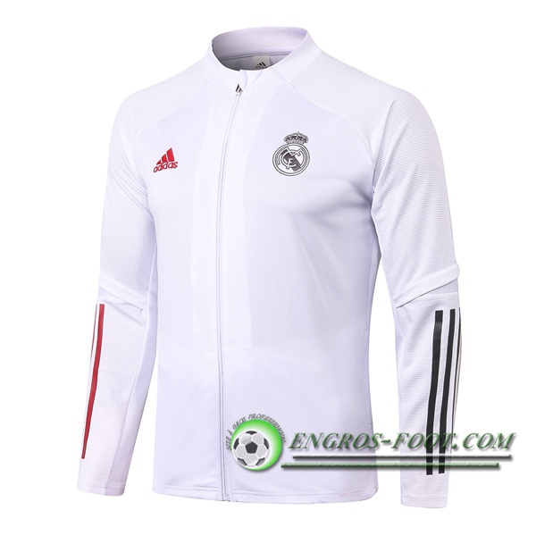 Nouveaux Veste Foot Real Madrid Blanc 2020/2021