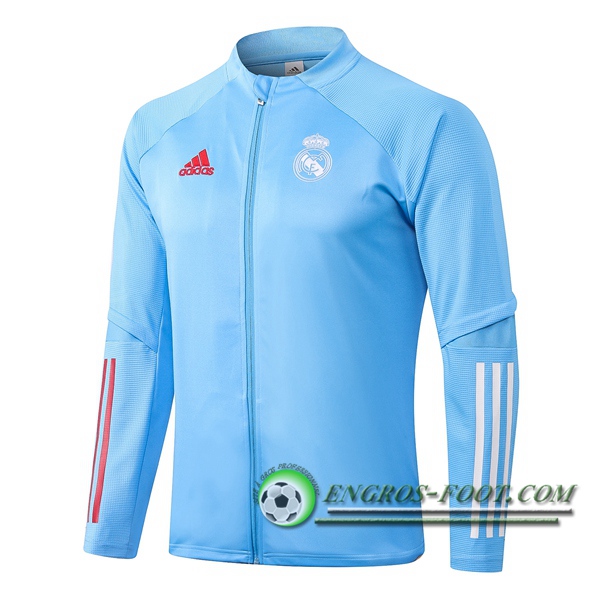 Nouveaux Veste Foot Real Madrid Bleu 2020/2021