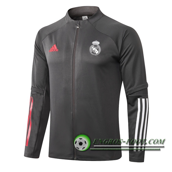 Nouveaux Veste Foot Real Madrid Gris 2020/2021