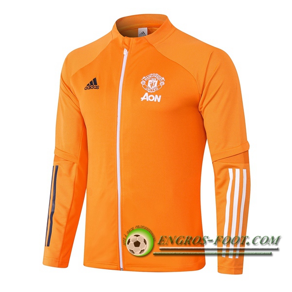 Nouveaux Veste Foot Manchester United Orange 2020/2021