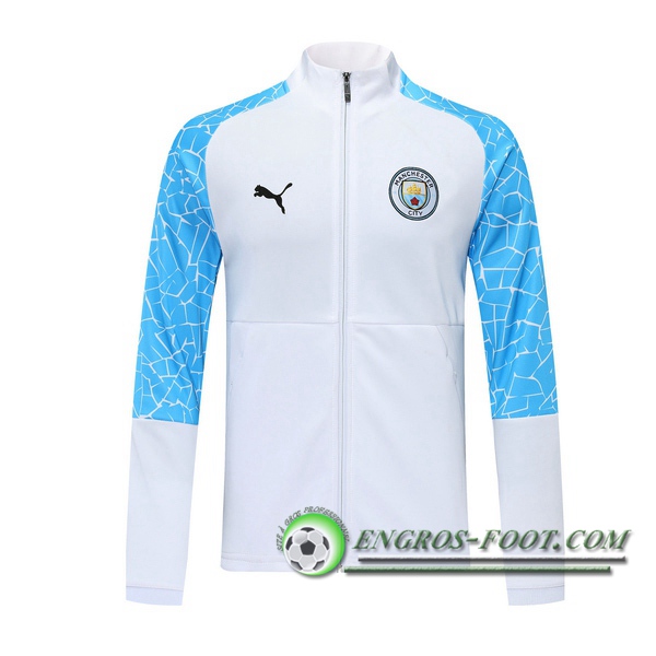 Nouveaux Veste Foot Manchester City Blanc 2020/2021