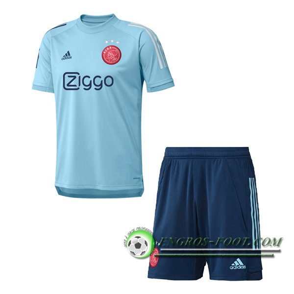 Engros-foot: Maillot de Foot AFC Ajax Enfant Bleu 2020/2021 Thailande