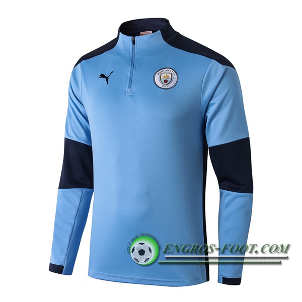 Engros-foot: Sweatshirt Training Manchester City Bleu 2020/2021 Thailande