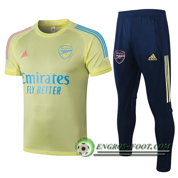 Ensemble Training T-Shirts Arsenal + Pantalon Jaune 2020/2021