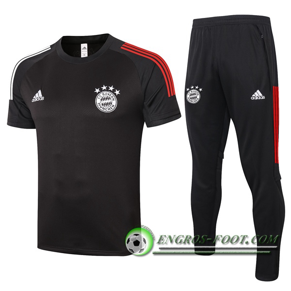 Ensemble Training T-Shirts Bayern Munich + Pantalon Noir 2020/2021