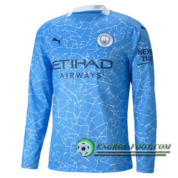 Engros-foot: Jeu Maillot de Foot Manchester City Domicile Manche longue 2020/2021 Thailande