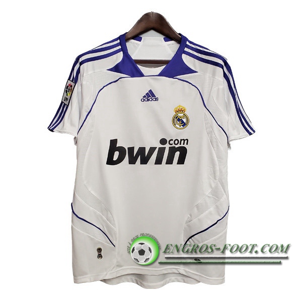 Engros-foot: Maillot de Foot Real Madrid Retro Domicile 2007/2008 Thailande