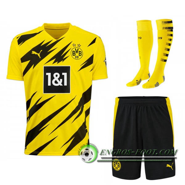 Engros-foot: Jeu Ensemble Maillot Dortmund BVB Domicile (Short+Chaussettes) 2020/21 Thailande