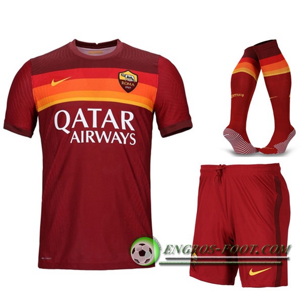 Engros-foot: Jeu Ensemble Maillot AS Roma Domicile (Short+Chaussettes) 2020/21 Thailande