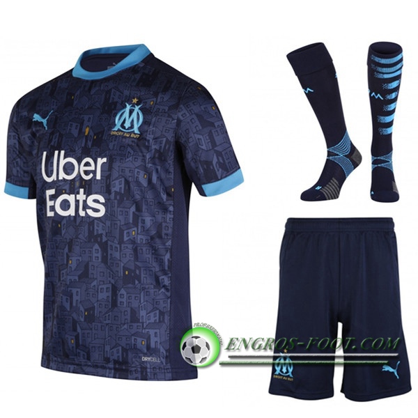 Engros-foot: Jeu Ensemble Maillot Marseille OM Exterieur (Short+Chaussettes) 2020/21 Thailande