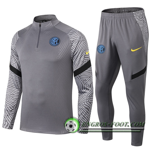 Ensemble Survetement de Foot Inter Milan Gris 2020/2021