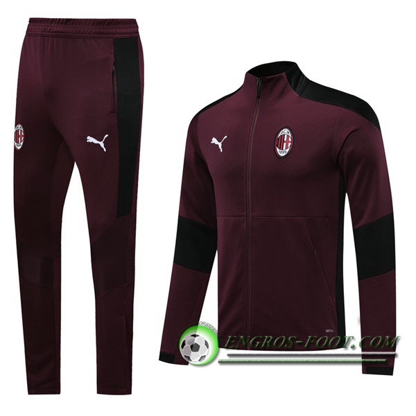 Ensemble Survetement de Foot - Veste Milan AC Rouge 2020/2021