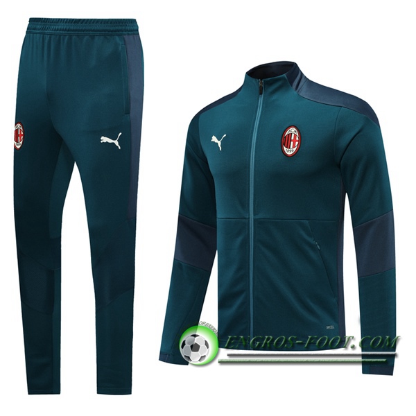 Ensemble Survetement de Foot - Veste Milan AC Vert 2020/2021