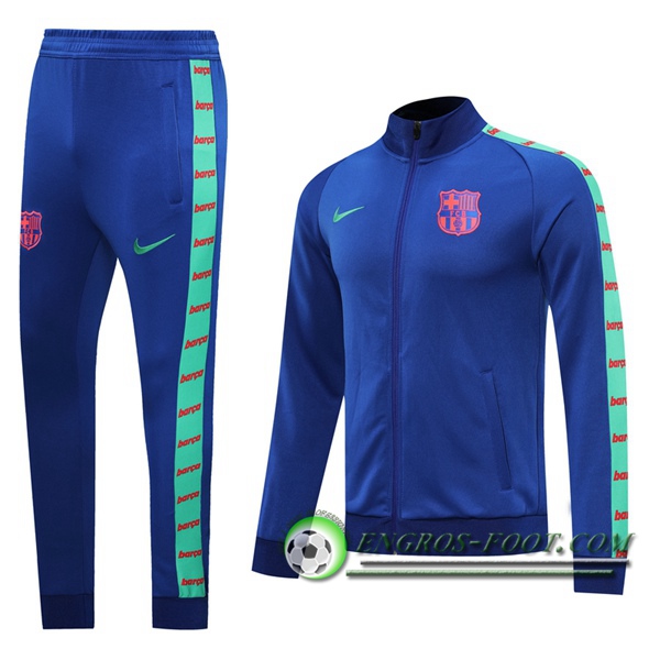 Ensemble Survetement de Foot - Veste FC Barcelone Bleu 2020/2021